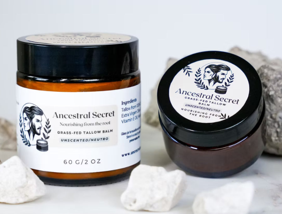 Unscented tallow balm for sensitive skin - 0.55 Oz