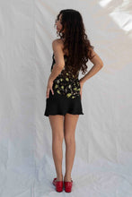 Satin Mini Skirt in Ink - Zemra