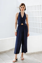 Ikikiz- Linen Navy Pants