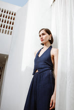 Ikikiz- Linen Navy Waistcoat