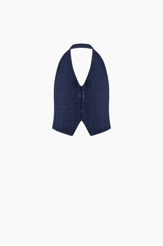 Ikikiz- Linen Navy Waistcoat
