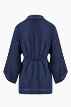 Ikikiz- Linen Navy Short Kimono