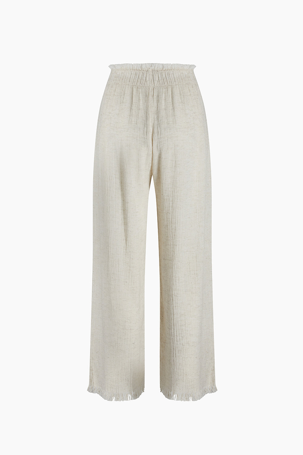 Hemp Transparent Straight Pants - Ikikiz
