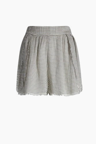 Ikikiz- Striped Lyocell Mini Shorts