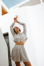 Ikikiz- Striped Lyocell Mini Shorts