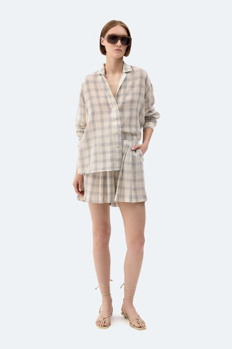 Ikikiz- Grey Plaid Shirt