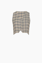 Ikikiz- Grey Plaid Waistcoat