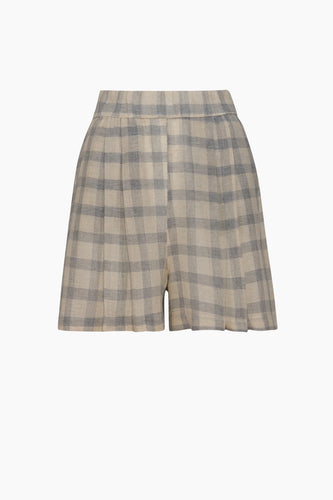 Ikikiz- Grey Plaid Shorts