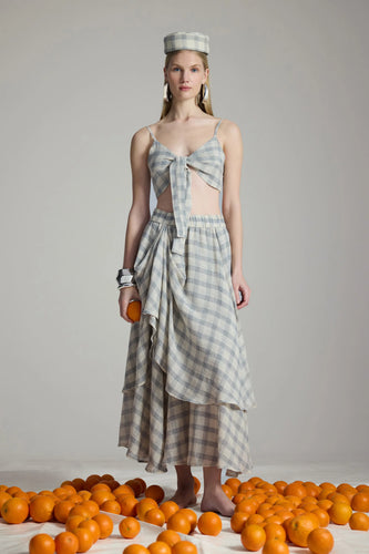 Ikikiz- Grey Plaid Bra