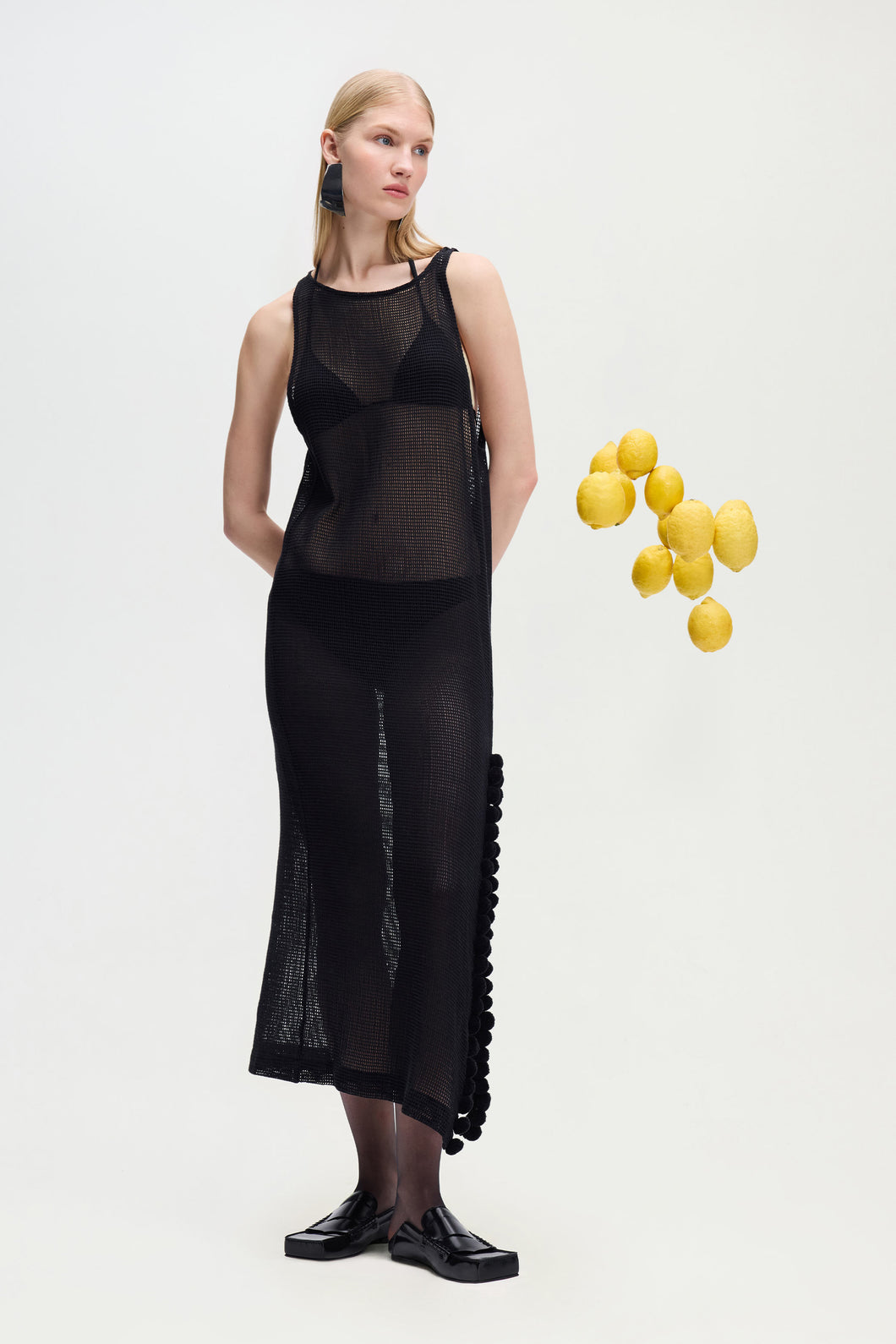Black Crochet Dress - Ikikiz