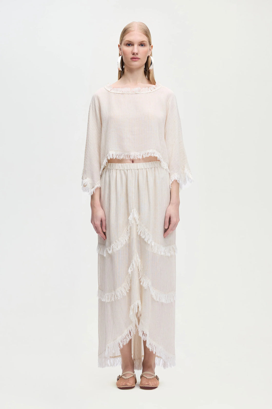 Ikikiz- Natural Asymmetric Skirt