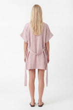 Crinkle Red Striped Short Kimono - Ikikiz