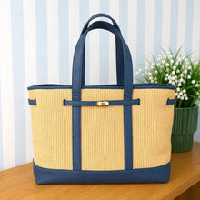 Charleston Large Tote - Basketweave - crownandcoastal