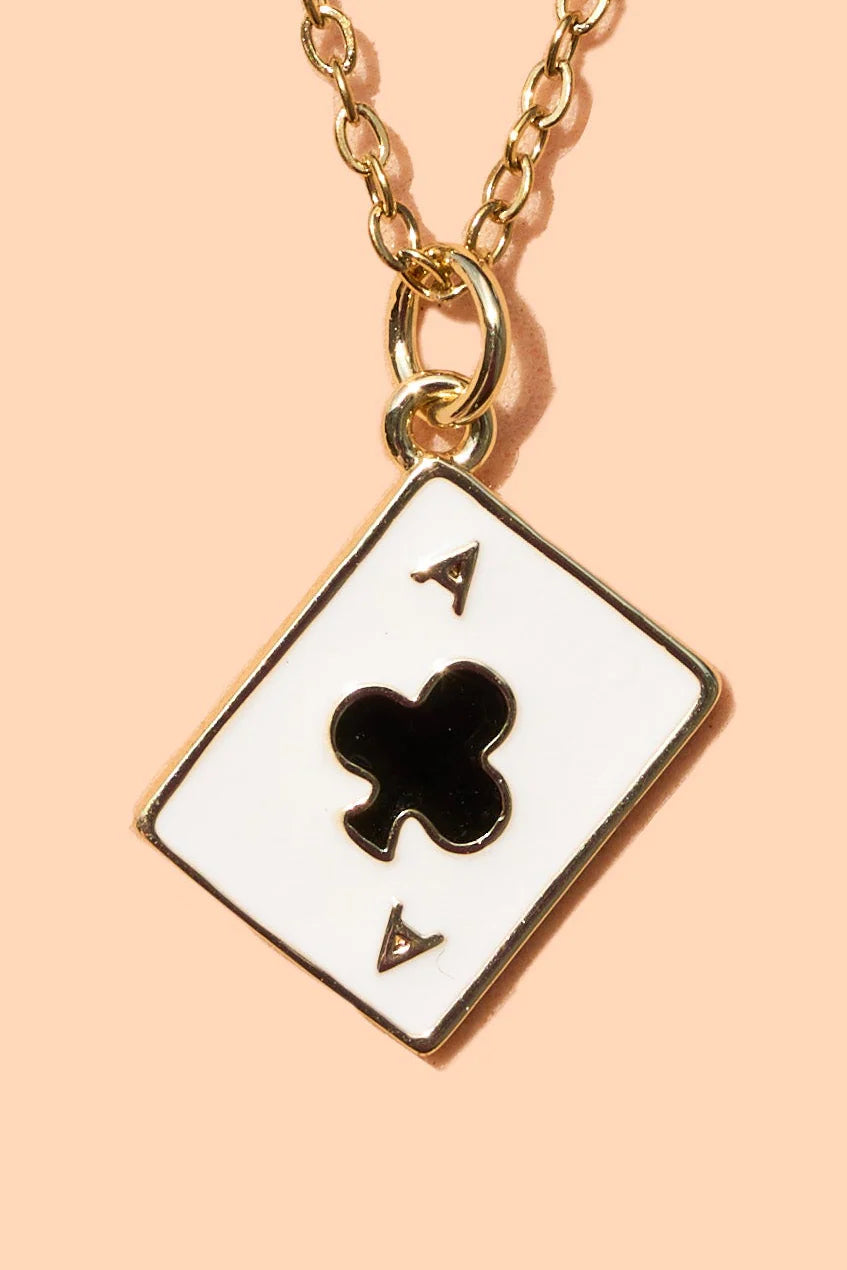 Ace of Clubs Trinket Necklace - Peter and June