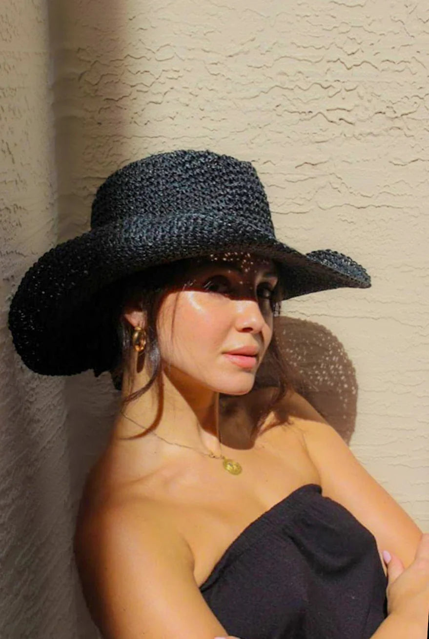 Nikki Beach- Diano Hat in Black