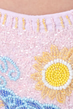 Self-Adore - High Tide Hand-Beaded Embellished Bikini Bottom - Pale Pink
