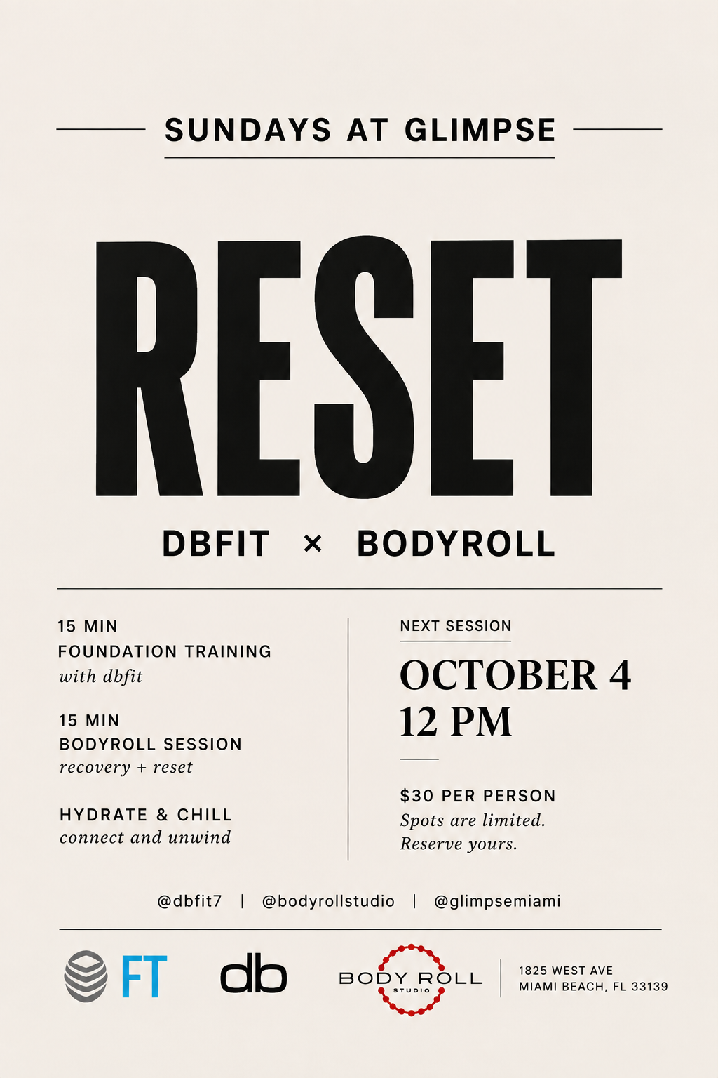 Sundays @ Glimpse Reset