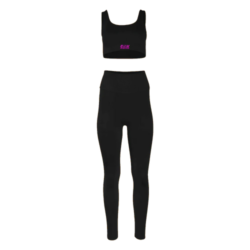 Bum High Leggings Set Black
