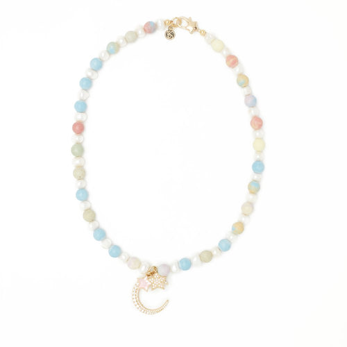 Cotton Candy Pearl Necklace