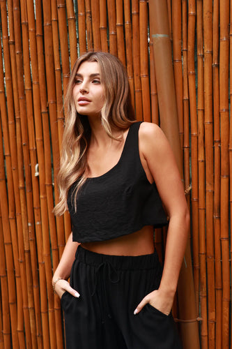 Salty Weekend- Iguazu Top Black