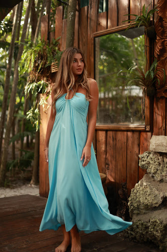 Salty Weekend- MOONCARE HALTER DRESS