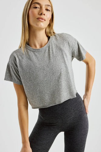 Year of Ours- Cropped Grey Tee