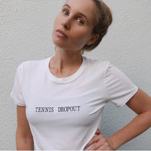 Tennis Dropout- Snow Tee