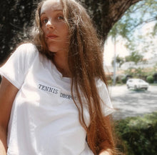 Tennis Dropout- Cropped Tee Snow