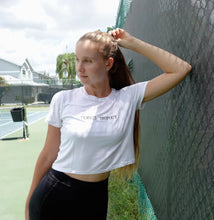 Tennis Dropout- Cropped Tee Snow
