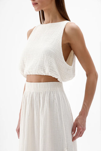 Crinkle crop top ban de osh