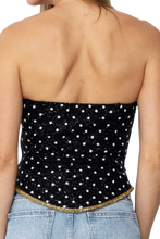 Self-Adore - Perla Hand-Beaded Embellished Corset Top - Black