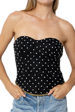Self-Adore - Perla Hand-Beaded Embellished Corset Top - Black
