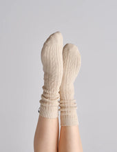Lucky Honey- Everyday Cable Knit Scrunchie Sock