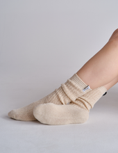 Lucky Honey- Everyday Cable Knit Scrunchie Sock