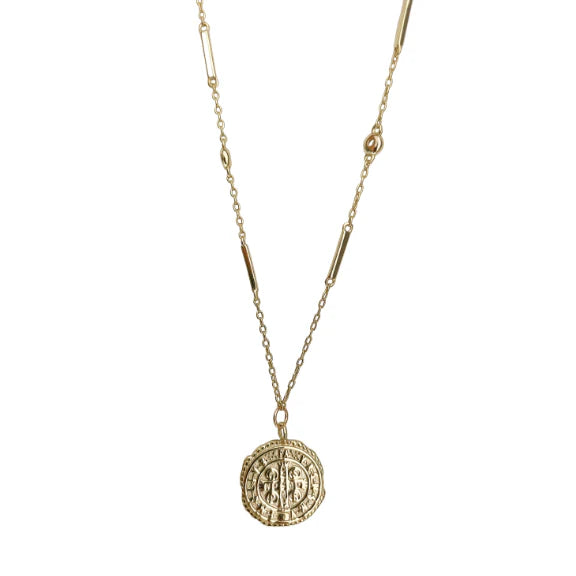 Nikki E. Designs- Rome St. Benedict Coin Necklace
