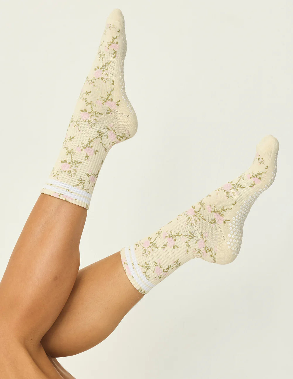Lucky Honey- The Floral Grip Sock