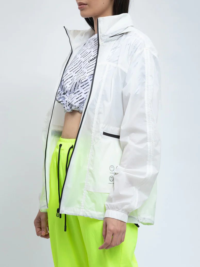 UV lightweight windbreaker jacket white