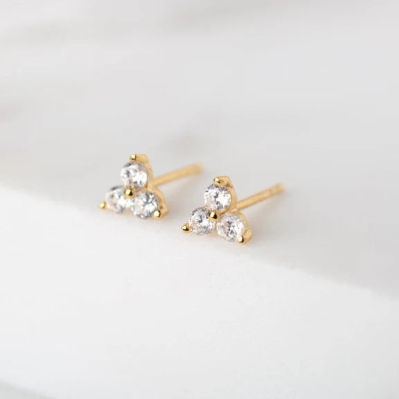 Nikki E. Designs- Triple Stone Studs