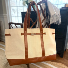 Charleston Extra Large Carryall Tote - Leather - crownandcoastal