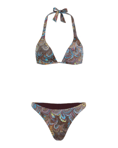 Zemra Swim - Halter Bikini in Marmo