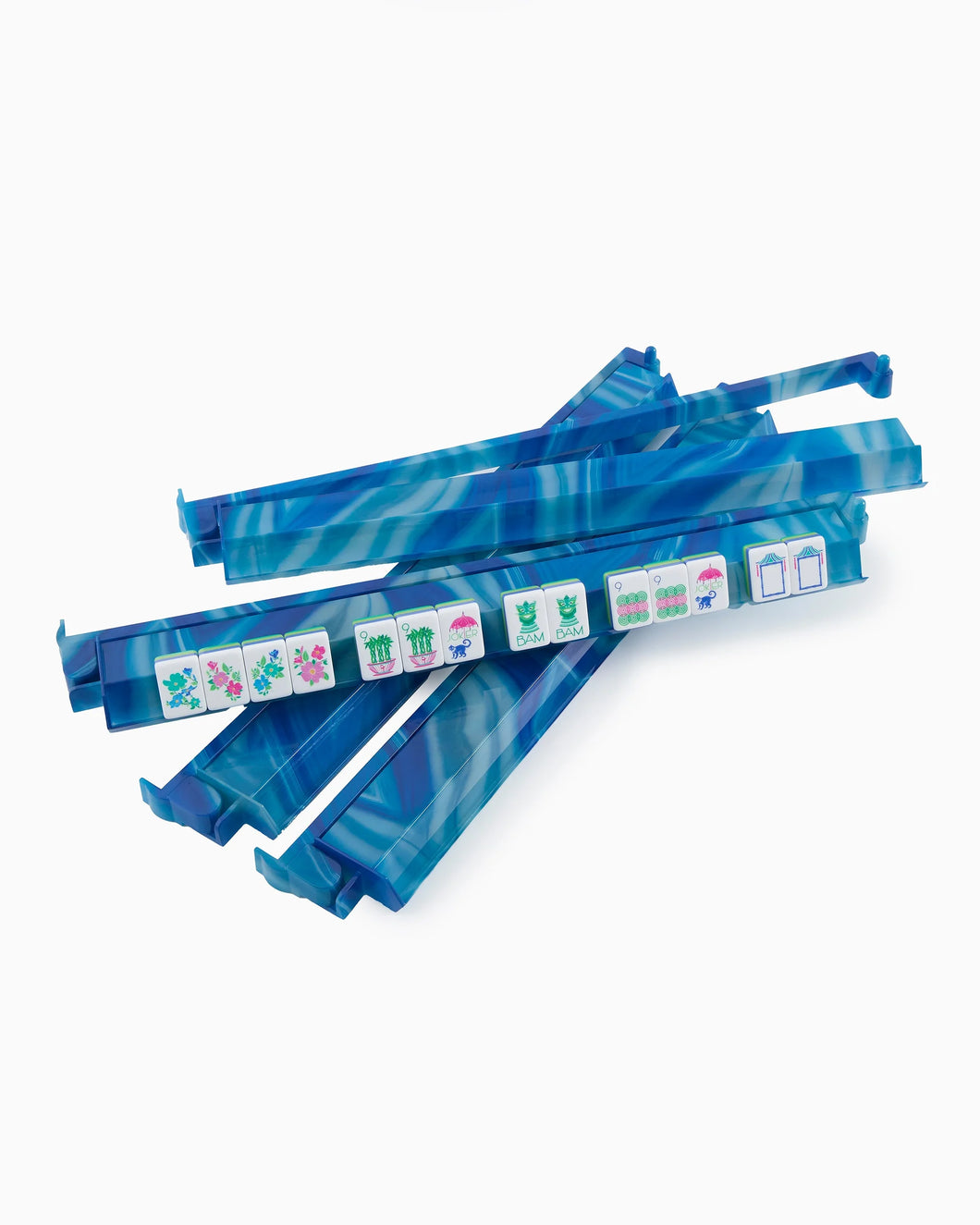 Blue Lace Agate Rack and Pusher Set - Oh My Mahjong DDM