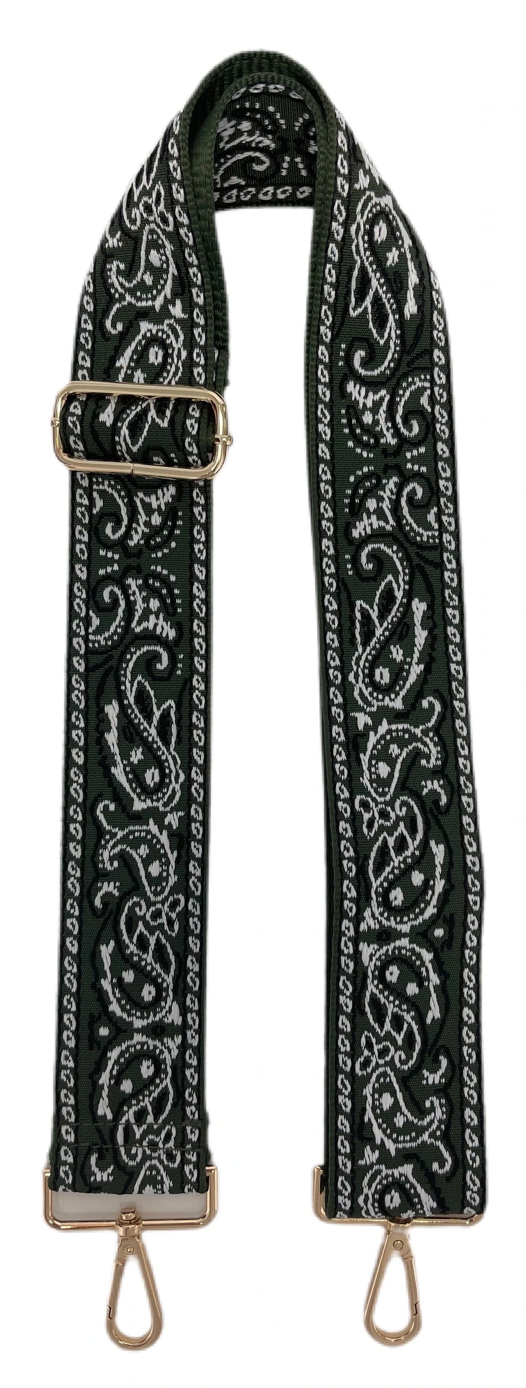 Bag Strap - Army Paisley with Gold Hardware