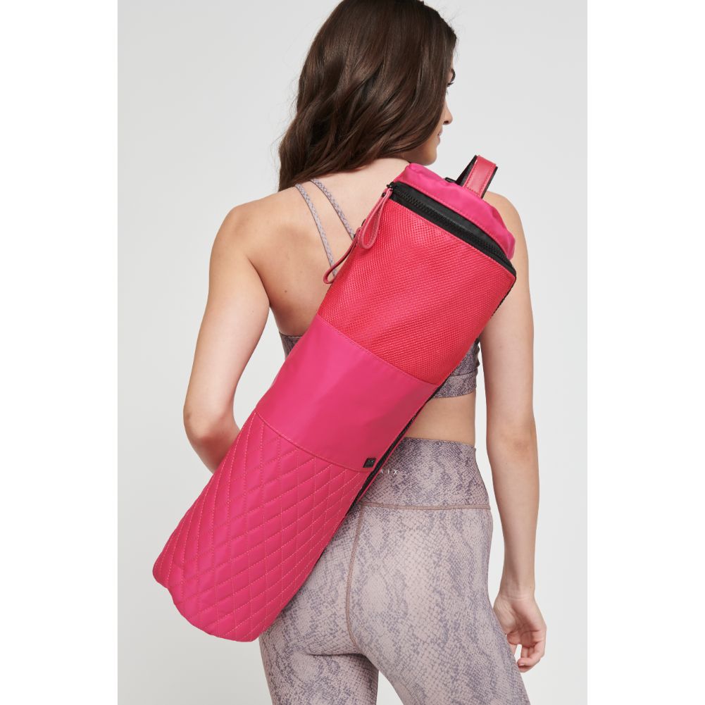 Karma Quilted Yoga Mat Bag - Pink