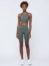 VOI - SEACELL “T” SPORTS BRA IN GREEN HEATHER