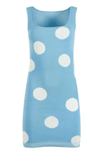 Beverly Drive Dress - Blue Polka Dot