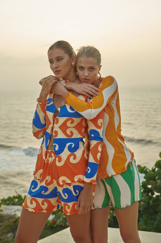 Lounge Rib Set - Orange/Green