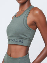 VOI - SEACELL “T” SPORTS BRA IN GREEN HEATHER