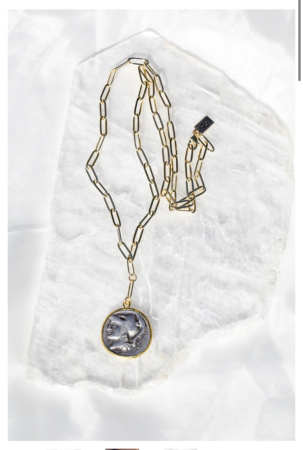 Fortuna Coin Lariat Necklace