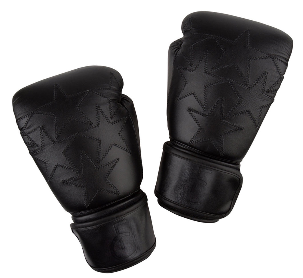 Star Boxing Gloves - Black/Black